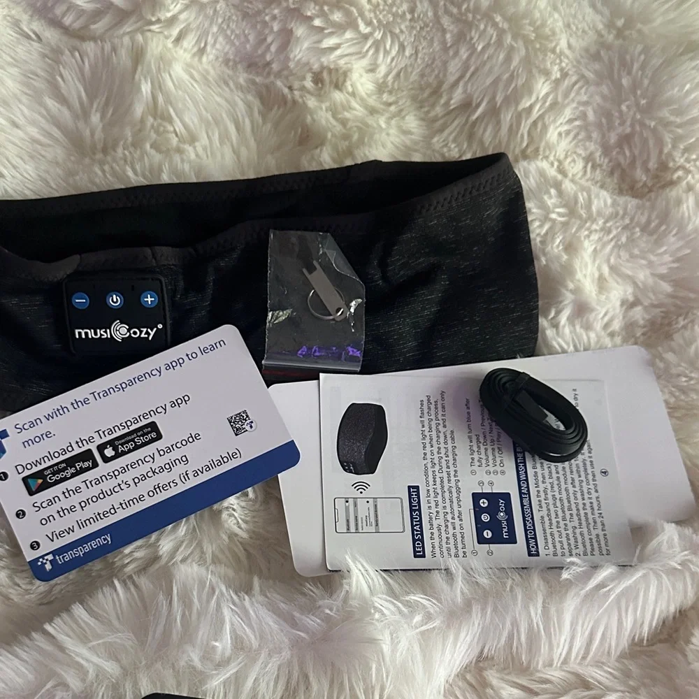 Black Wireless Sports Headwear